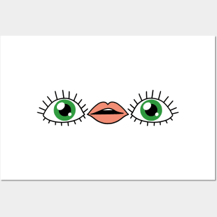 Eye Mouth Eye Emoji Posters and Art